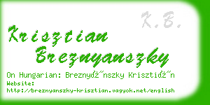 krisztian breznyanszky business card